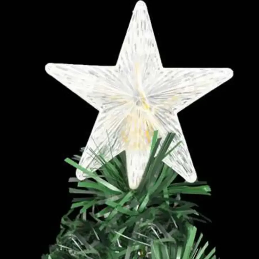 vidaXL Kunstkerstboom met standaard/LED 120 cm glasvezel