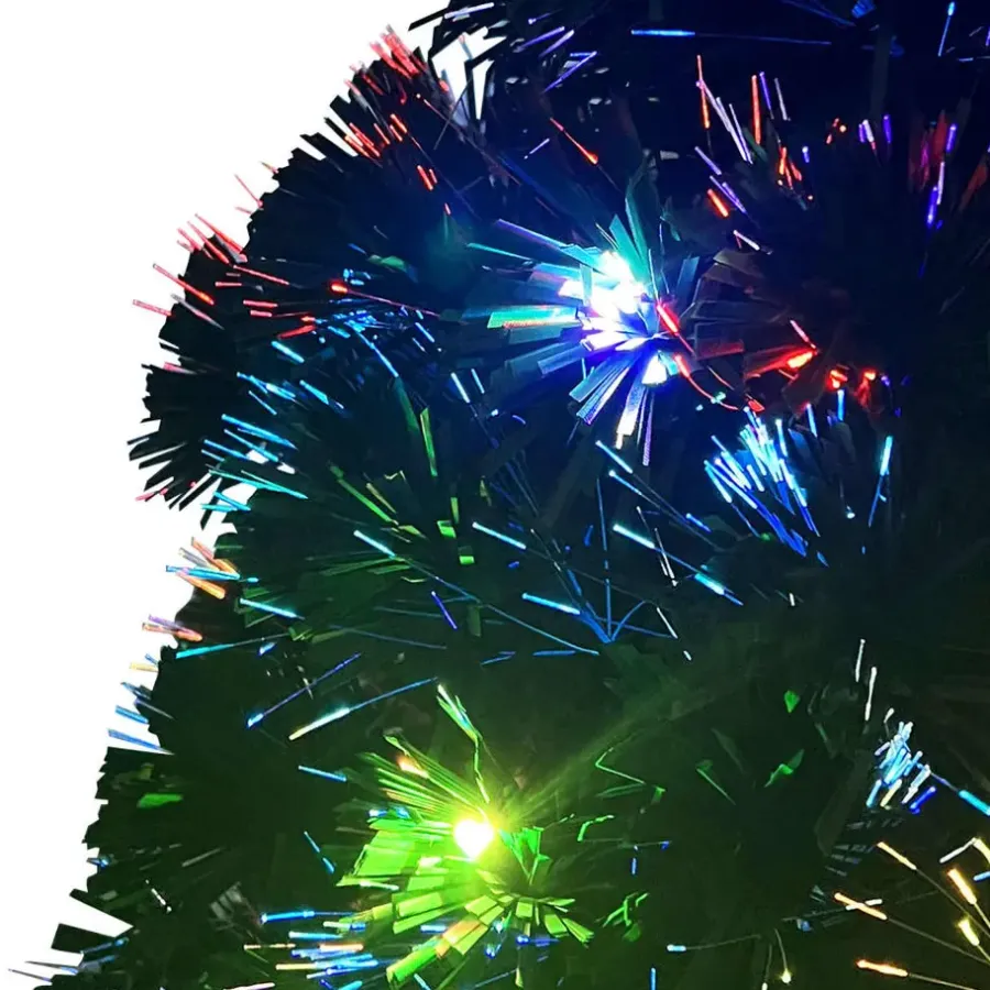 vidaXL Kunstkerstboom met standaard/LED 120 cm glasvezel