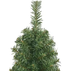 Kerstbomen-vidaXL Kunstkerstboom met standaard smal 120 cm PVC groen