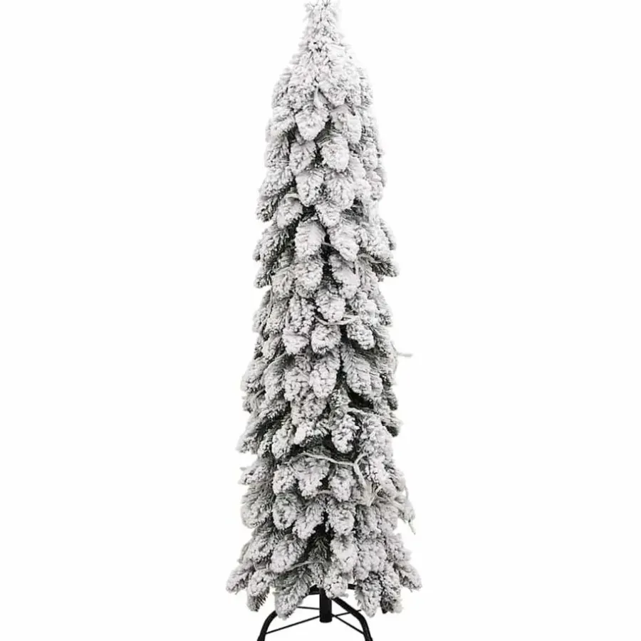 Kerstbomen-vidaXL Kunstkerstboom met verlichting en sneeuw 80 LED's 150 cm