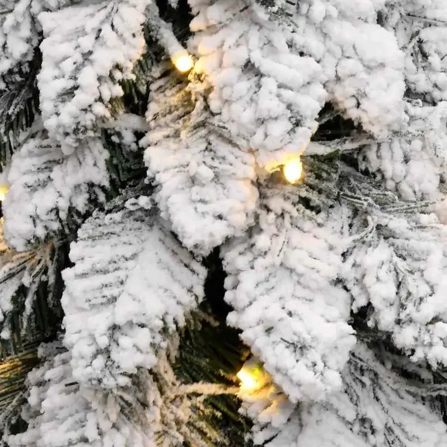 Kerstbomen-vidaXL Kunstkerstboom met verlichting en sneeuw 80 LED's 150 cm