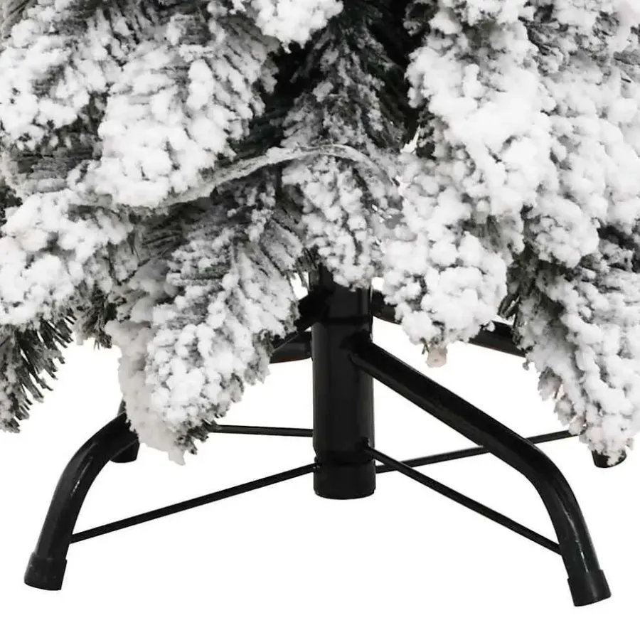 Kerstbomen-vidaXL Kunstkerstboom met verlichting en sneeuw 80 LED's 150 cm