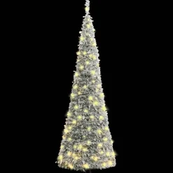 vidaXL Kunstkerstboom pop-up met sneeuw 150 LED's 180 cm