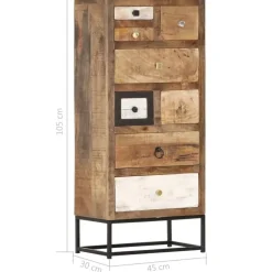 Ladekasten|Ladekasten-vidaXL Ladekast 45x30x105 cm massief gerecycled hout
