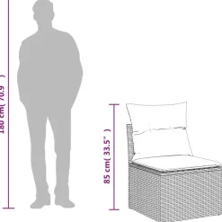 Loungebanken-vidaXL Loungebank 2 zits met crème kussens poly rattan - Zwart 110x62x69 cm