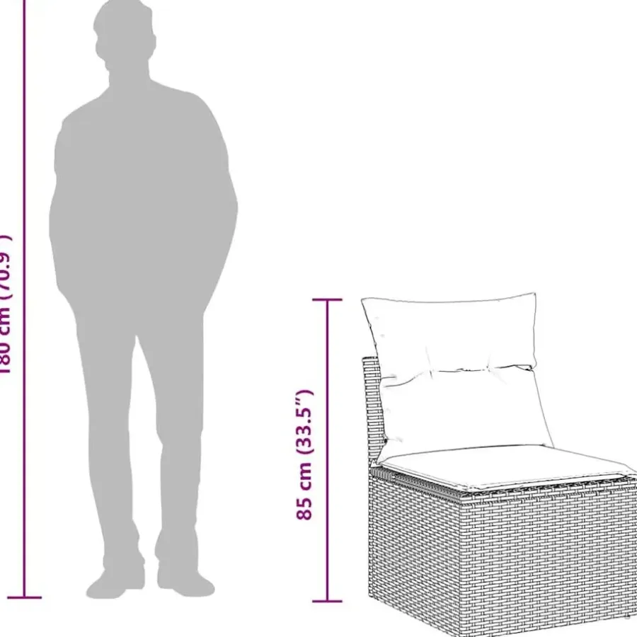 Loungebanken-vidaXL Loungebank 2 zits met kussens poly rattan - Grijs - 110x62x69 cm