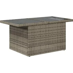 Loungesets-vidaXL Loungeset voor 5 met kussens & verstelbaar salontafel - Gris - 6 stuks