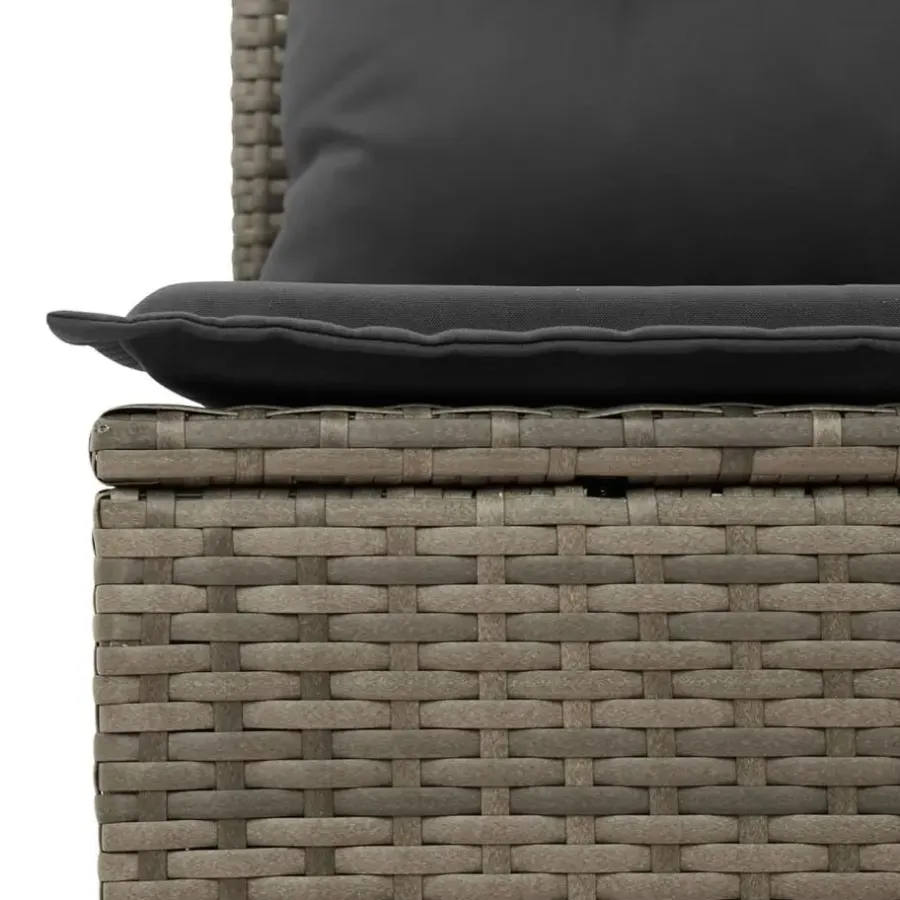 Loungesets-vidaXL Loungeset voor 5 met kussens & verstelbaar salontafel - Gris - 6 stuks