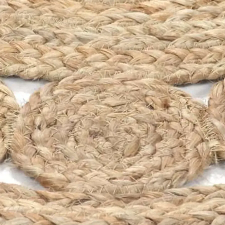 Jute Vloerkleden|Ronde Vloerkleden-vidaXL Rond Tapijt – Beige Jute – Ø120 cm – Natuurlijk Vloerkleed