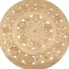 vidaXL Rond Tapijt – Beige Jute – Ø150 cm – Handgeweven Look