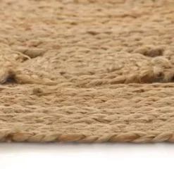 vidaXL Rond Tapijt – Beige Jute – Ø150 cm – Handgeweven Look