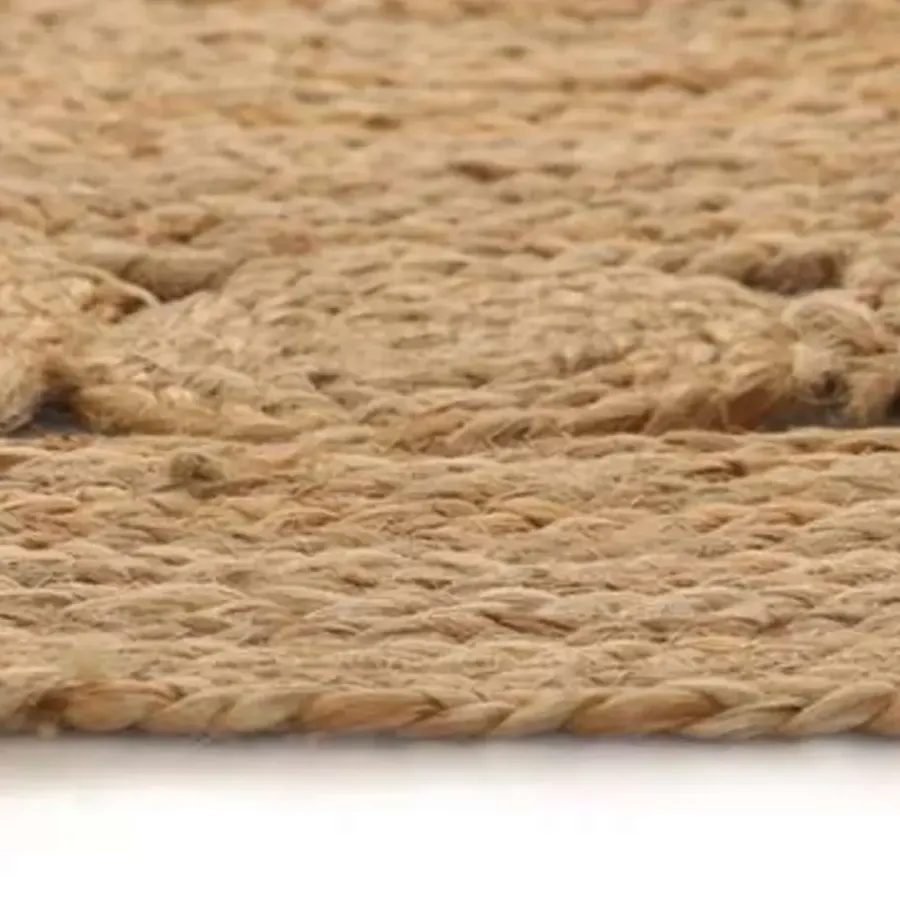 vidaXL Rond Tapijt – Beige Jute – Ø150 cm – Handgeweven Look