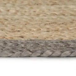 vidaXL Rond Tapijt – Grijs Jute – Ø150 cm – Duurzaam & Natuurlijk