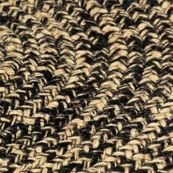 vidaXL Tapijt – Zwart Jute – Tijdloos Design – Natuurlijk Gevlochten