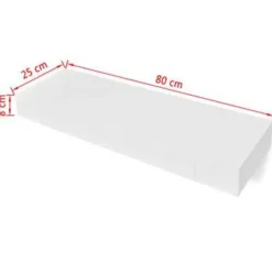 vidaXL Wandschap - met lade - zwevend - MDF - wit