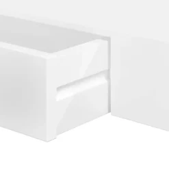 vidaXL Wandschap - met lade - zwevend - MDF - wit