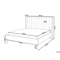 Beliani VILETTE - Tweepersoonsbed - Beige - 180 x 200 cm - Bouclé
