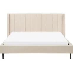 Beliani VILETTE - Tweepersoonsbed - Beige - 180 x 200 cm - Bouclé