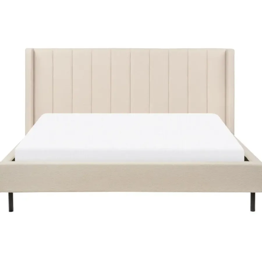 Beliani VILETTE - Tweepersoonsbed - Beige - 180 x 200 cm - Bouclé