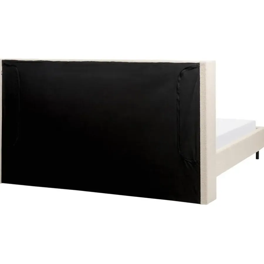 Beliani VILETTE - Tweepersoonsbed - Beige - 180 x 200 cm - Bouclé