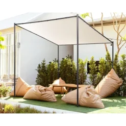 Beliani VIMINO - Tuinpaviljoen - Beige - Staal