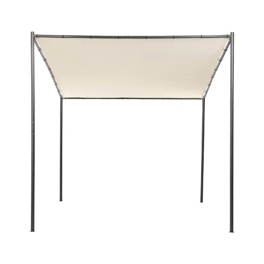 Beliani VIMINO - Tuinpaviljoen - Beige - Staal