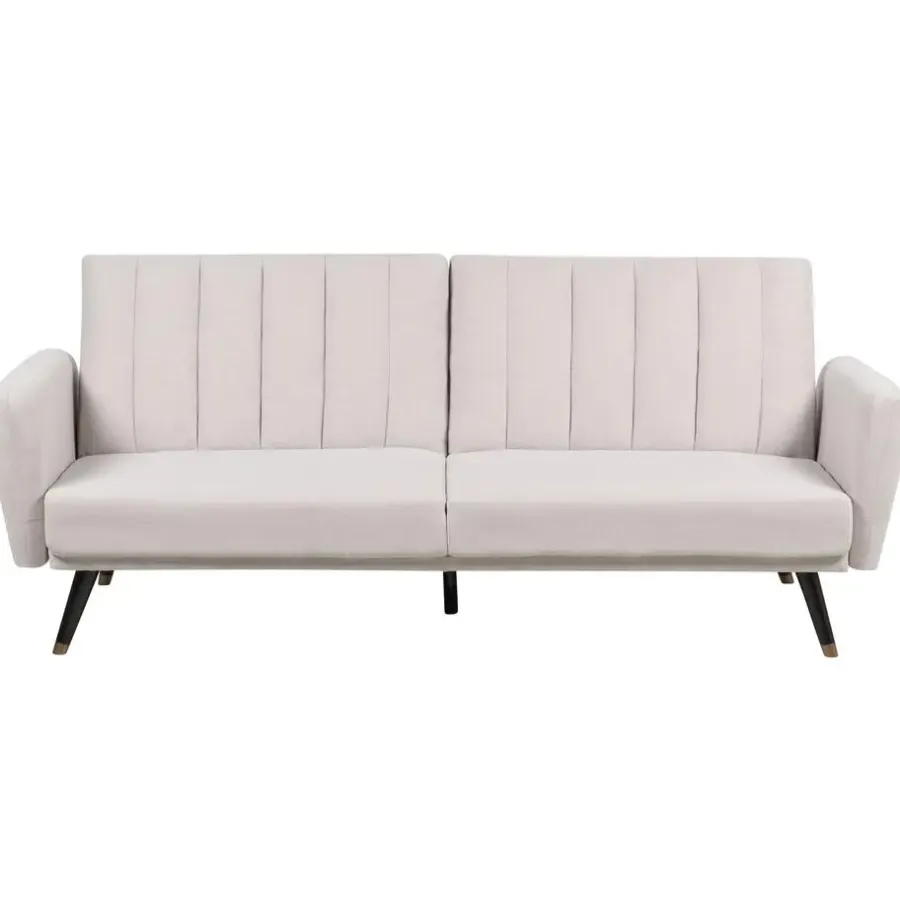 Beliani VIMMERBY - Slaapbank - Beige - Polyester