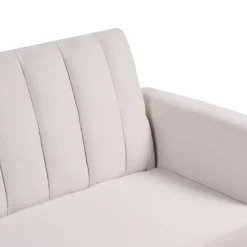 Beliani VIMMERBY - Slaapbank - Beige - Polyester