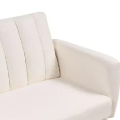 Beliani VIMMERBY - Slaapbank - Lichtbeige - Polyester