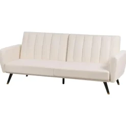 Beliani VIMMERBY - Slaapbank - Lichtbeige - Polyester