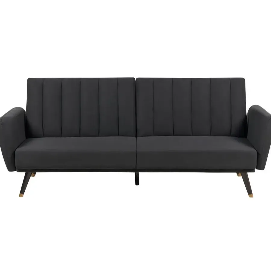 Beliani VIMMERBY - Slaapbank - Zwart - Polyester