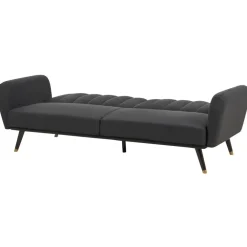 Beliani VIMMERBY - Slaapbank - Zwart - Polyester
