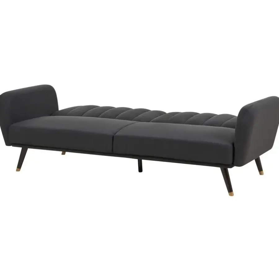 Beliani VIMMERBY - Slaapbank - Zwart - Polyester