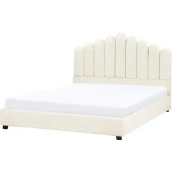 Beliani VINCENNES - Bed - Gebroken wit - 140 x 200 cm - Fluweel