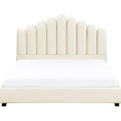 Beliani VINCENNES - Bed - Gebroken wit - 140 x 200 cm - Fluweel