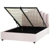 Beliani VINCENNES - Bed met opbergruimte - Roze - 140 x 200 cm - Fluweel