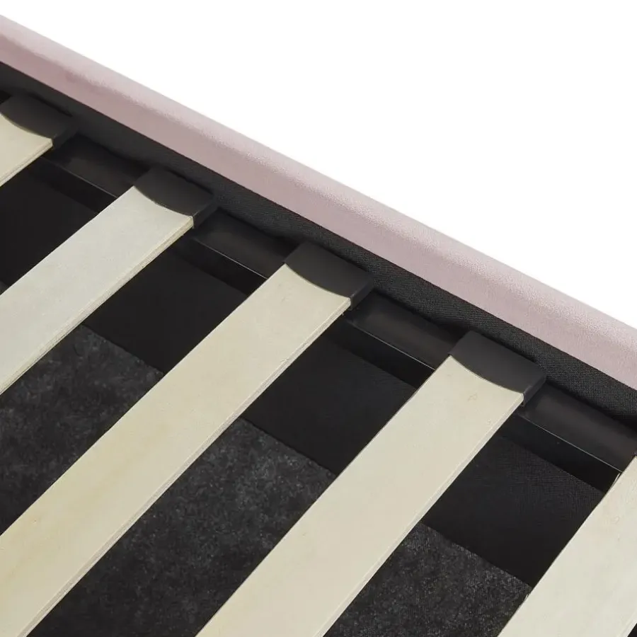 Beliani VINCENNES - Bed met opbergruimte - Roze - 140 x 200 cm - Fluweel