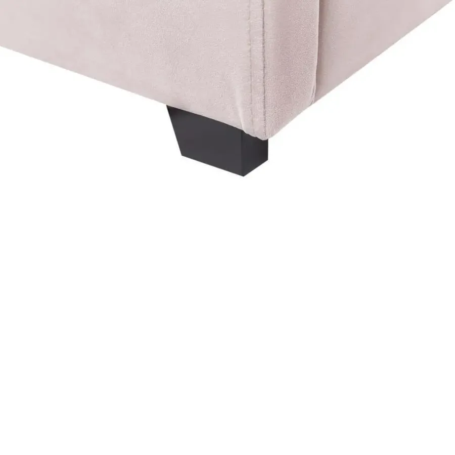 Beliani VINCENNES - Bed met opbergruimte - Roze - 140 x 200 cm - Fluweel