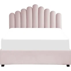 Beliani VINCENNES - Bed met opbergruimte - Roze - 140 x 200 cm - Fluweel