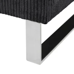Beliani VIND - Fauteuil - Zwart - Corduroy