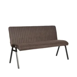 Eetkamerbanken-LABEL51 Vine Interior Eetkamerbank Paisley Antraciet Microvezel 145x62x86