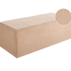 Leen Bakker VINITA - Poef - Beige - Corduroy