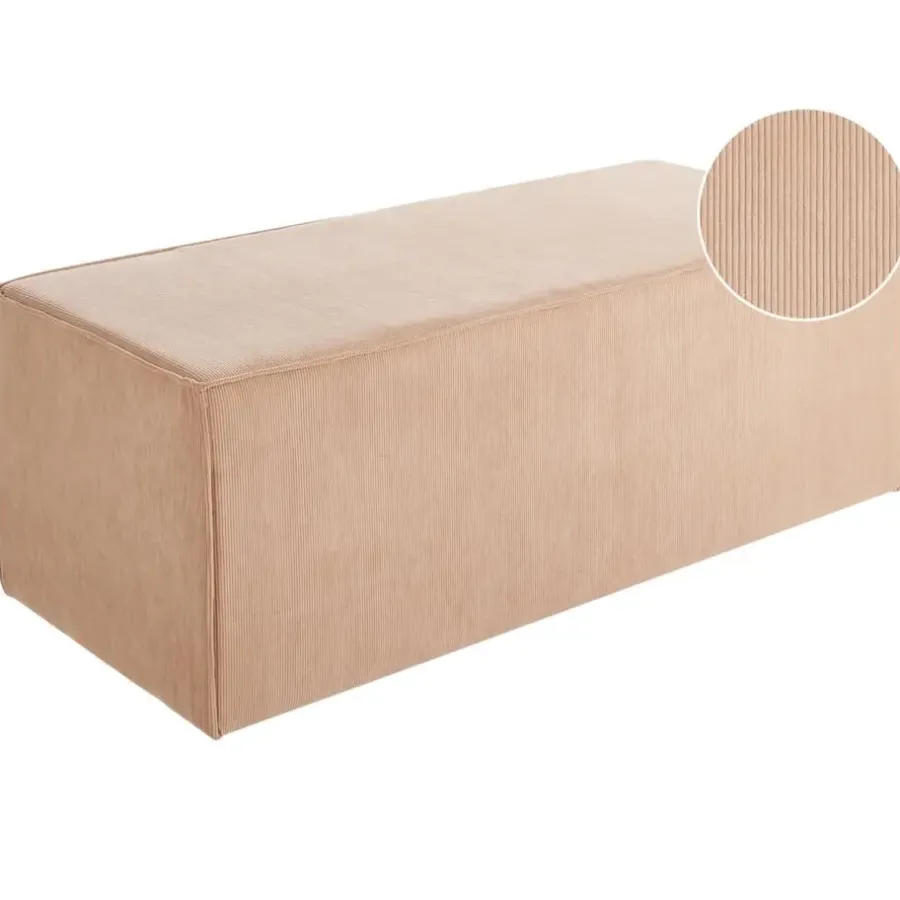 Leen Bakker VINITA - Poef - Beige - Corduroy
