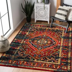 Vloerkleden|Laagpolige Vloerkleden-Muratap Vintage Marrakech Vloerkleed Zwart / Multi Laagpolig - 140x200 CM