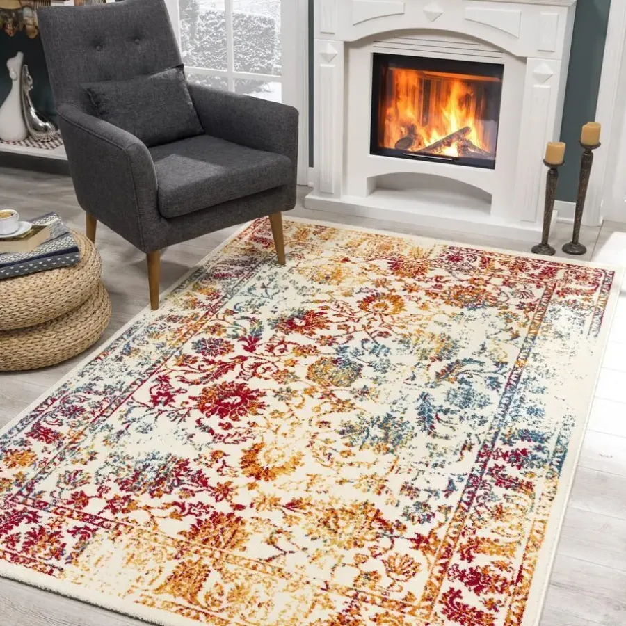 Laagpolige Vloerkleden-Muratap Vintage Van Gogh Vloerkleed Multi Laagpolig - 120x170 CM