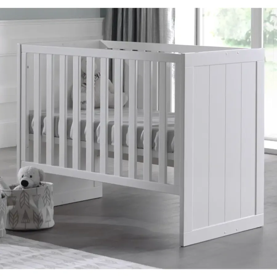 Kinderbedden-Vipack babybed Erik - wit - 126,6x68x90 cm