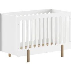 Kinderbedden-Vipack babybed Smile - wit - 60x120 cm