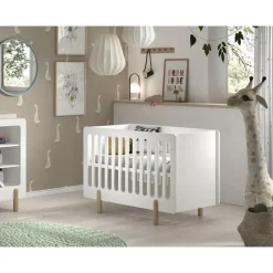 Kinderbedden-Vipack babybed Smile - wit - 60x120 cm