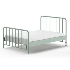 2-Persoons Bedden-Vipack bed Bronxx - olijfgroen - 140x200 cm