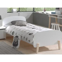 Kinderbedden-Vipack bed Kiddy - wit - 72,5x95x205,5 cm